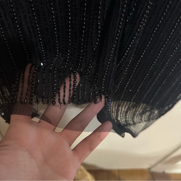 LARA 29164 CLASSIC V-NECK BEADED LONG SLEEVE COCKTAIL DRESS NWOT - Picture 5 of 7